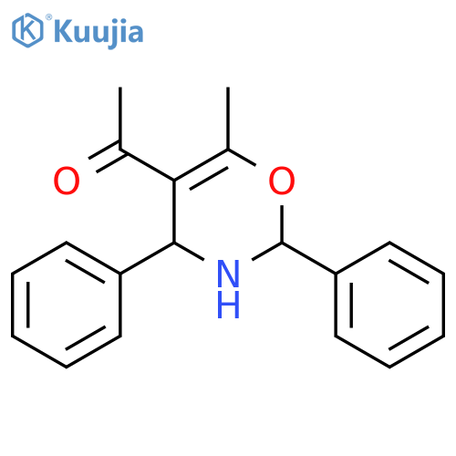 Ethanone, 1-(3,4-dihydro-6-methyl-2,4-diphenyl-2H-1,3-oxazin-5-yl)- structure