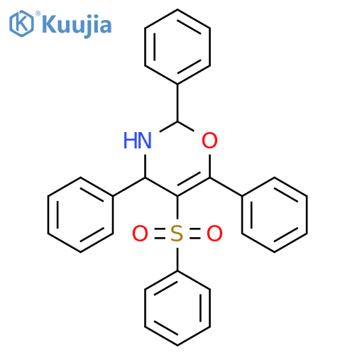 2H-1,3-Oxazine, 3,4-dihydro-2,4,6-triphenyl-5-(phenylsulfonyl)- structure