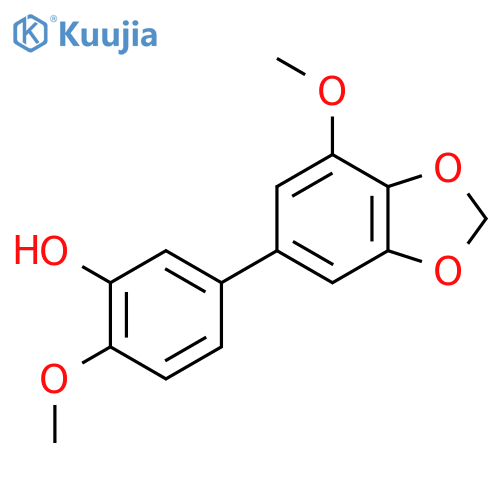 2-Methoxy-5-(7-methoxy-2H-1,3-benzodioxol-5-yl)phenol structure