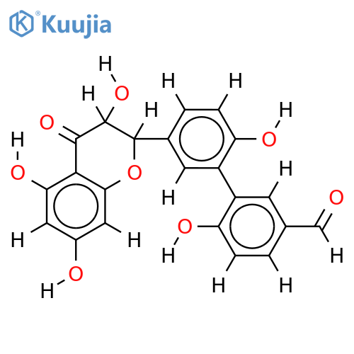 (2R,3R)-form-3'-(3-Formyl-6-hydroxyphenyl)-3,4',5,7-tetrahydroxyflavanone structure