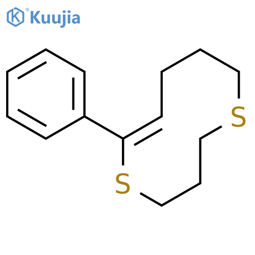 2H,6H-1,5-Dithiecin, 3,4,7,8-tetrahydro-10-phenyl-, (E)- structure