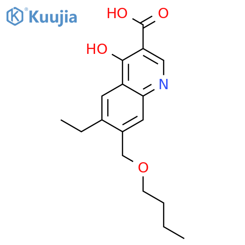 3-Quinolinecarboxylic acid, 7-(butoxymethyl)-6-ethyl-4-hydroxy- structure