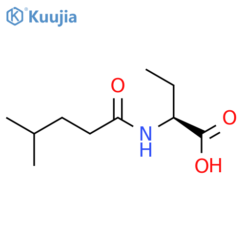 Butanoic acid, 2-[(4-methyl-1-oxopentyl)amino]-, (S)- structure