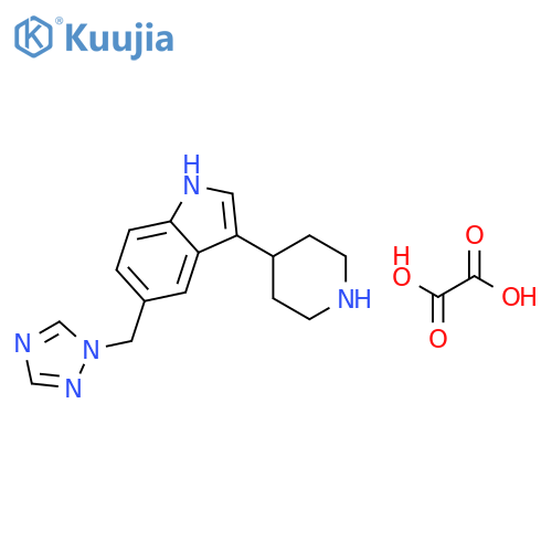 1H-Indole, 3-(4-piperidinyl)-5-(1H-1,2,4-triazol-1-ylmethyl)-,ethanedioate (1:1) structure