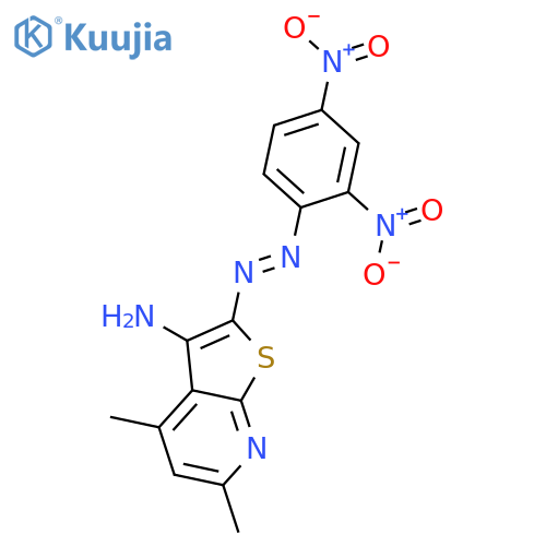 Thieno[2,3-b]pyridin-3-amine, 2-[(2,4-dinitrophenyl)azo]-4,6-dimethyl- structure