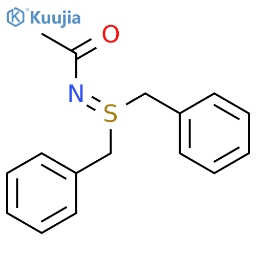 Sulfilimine, N-acetyl-S,S-bis(phenylmethyl)- structure