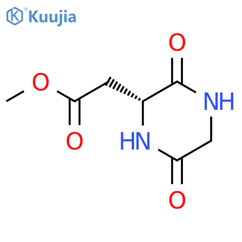 methyl 2-(2R)-3,6-dioxopiperazin-2-ylacetate structure
