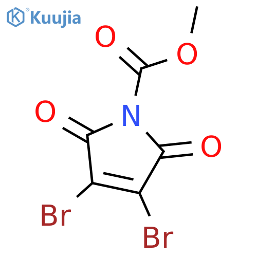 Methyl 3,4-dibromo-2,5-dioxo-2,5-dihydro-1H-pyrrole-1-carboxylate structure