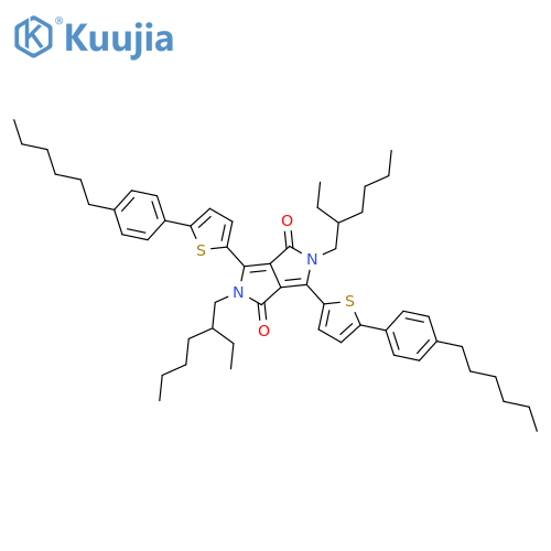 Pyrrolo[3,4-c]pyrrole-1,4-dione, 2,5-bis(2-ethylhexyl)-3,6-bis[5-(4-hexylphenyl)-2-thienyl]-2,5-dihydro- structure
