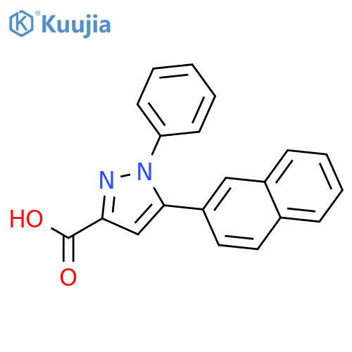 5-Naphthalen-2-yl-1-phenyl-1H-pyrazole-3-carboxylic acid structure