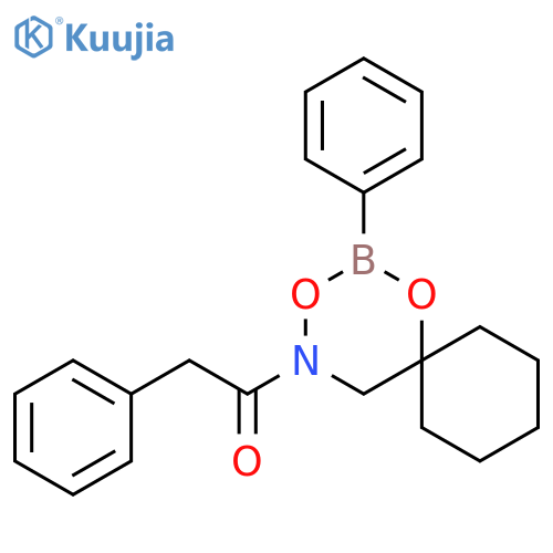 1,3-Dioxa-4-aza-2-boraspiro[5.5]undecane, 2-phenyl-4-(phenylacetyl)- structure