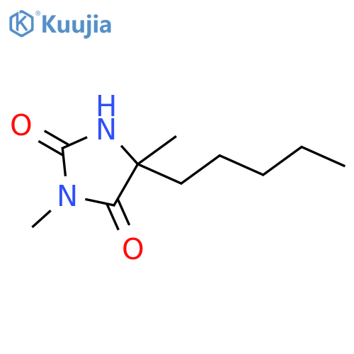 2,4-Imidazolidinedione, 3,5-dimethyl-5-pentyl-, (±)- structure