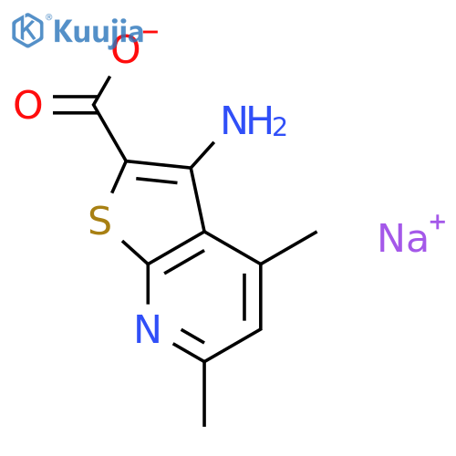Sodium 3-Amino-4,6-dimethylthieno2,3-bpyridine-2-carboxylate structure