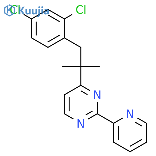 Pyrimidine, 4-[2-(2,4-dichlorophenyl)-1,1-dimethylethyl]-2-(2-pyridinyl)- structure