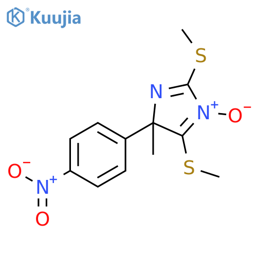 4H-Imidazole, 4-methyl-2,5-bis(methylthio)-4-(4-nitrophenyl)-, 1-oxide structure