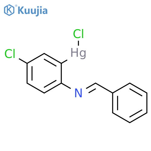Mercury, chloro[5-chloro-2-[(phenylmethylene)amino]phenyl]- structure