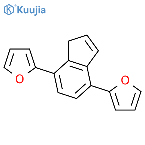 Furan, 2,2'-(1H-indene-4,7-diyl)bis- structure