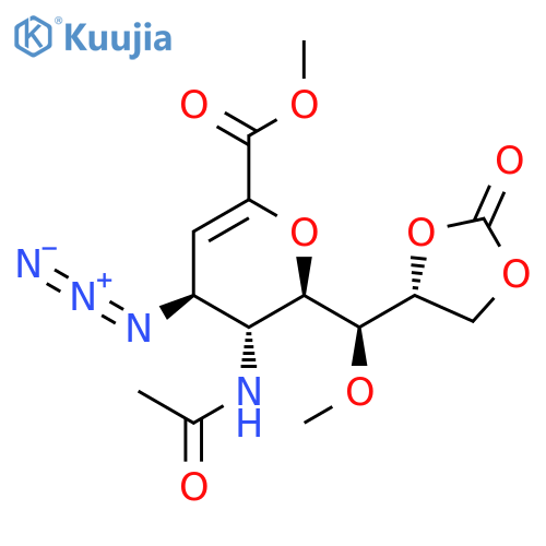 (4S,5R,6R,7S,8R)-5-(Acetylamino)-2,6-anhydro-4-azido-3,4,5-trideoxy-7-O-methyl-D-glycero-D-galacto-non-2-enonic Acid Methyl Ester Cyclic 8,9-Carbonate structure