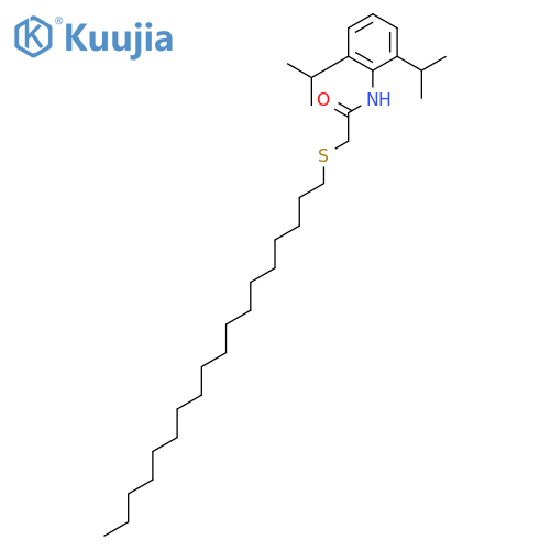 Acetamide, N-[2,6-bis(1-methylethyl)phenyl]-2-(octadecylthio)- structure