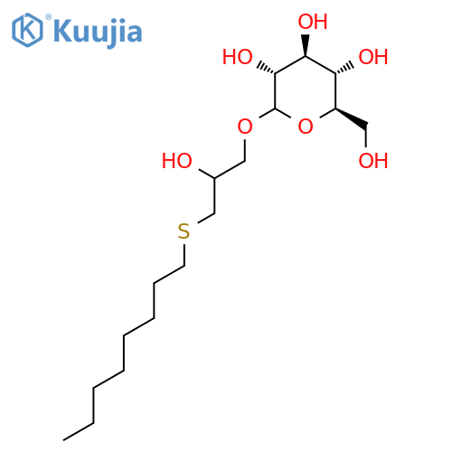 D-Glucopyranoside, 2-hydroxy-3-(octylthio)propyl structure