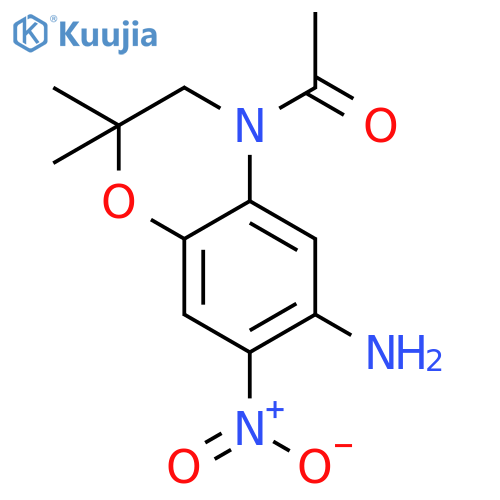 2H-1,4-Benzoxazin-6-amine, 4-acetyl-3,4-dihydro-2,2-dimethyl-7-nitro- structure