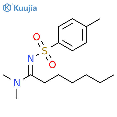 Heptanimidamide, N,N-dimethyl-N'-[(4-methylphenyl)sulfonyl]- structure