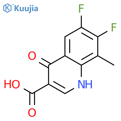 6,7-Difluoro-8-methyl-4-oxo-1,4-dihydroquinoline-3-carboxylic acid structure