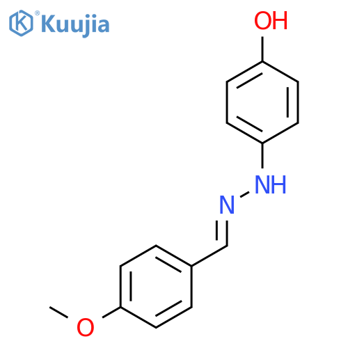Benzaldehyde, 4-methoxy-, (4-hydroxyphenyl)hydrazone structure