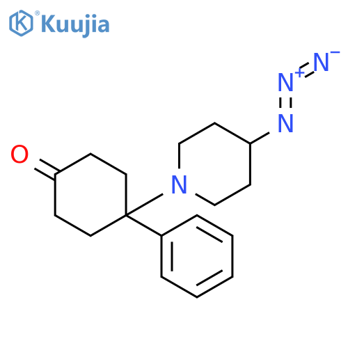 Cyclohexanone, 4-(4-azido-1-piperidinyl)-4-phenyl- structure