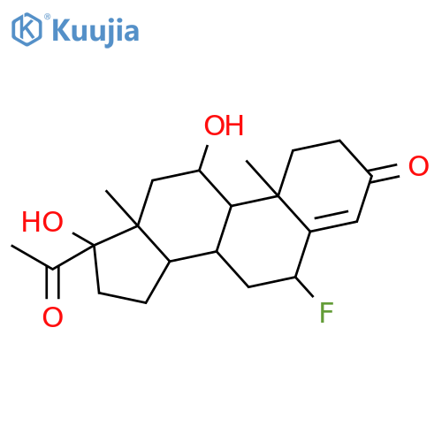 17-acetyl-6-fluoro-11,17-dihydroxy-10,13-dimethyl-2,6,7,8,9,11,12,14,15,16-decahydro-1h-cyclopenta[a]phenanthren-3-one structure
