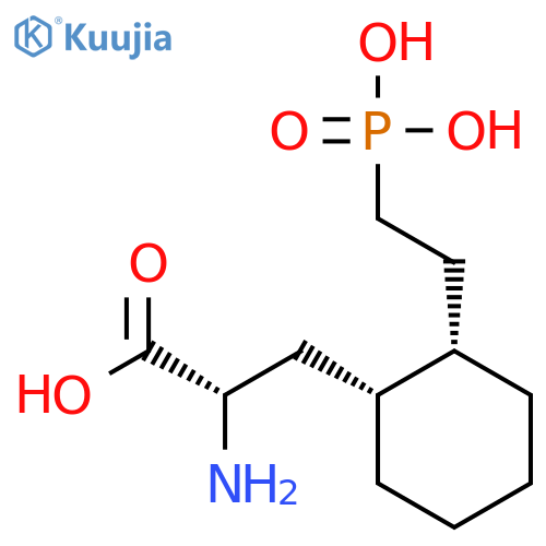 Cyclohexanepropanoicacid, a-amino-2-(2-phosphonoethyl)-,[1R-[1a(S*),2a]]- (9CI) structure
