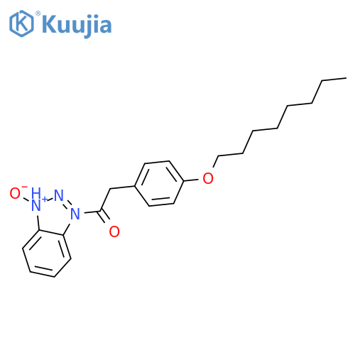 1H-Benzotriazole, 1-[[4-(octyloxy)phenyl]acetyl]-, 3-oxide structure
