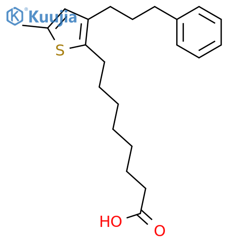 2-Thiopheneoctanoic acid, 5-methyl-3-(3-phenylpropyl)- structure