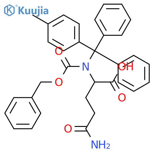 Z-Gln(Mtt)-OH structure