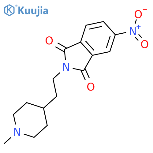 1H-Isoindole-1,3(2H)-dione, 2-[2-(1-methyl-4-piperidinyl)ethyl]-5-nitro- structure