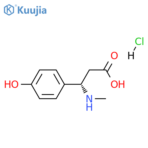 (S)-3-(4-hydroxy-phenyl)-3-(methylamino)-propanoic acid HCl structure