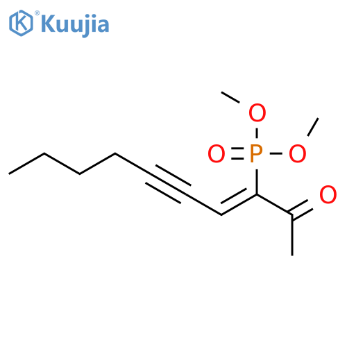 Phosphonic acid, P-[(1Z)-1-acetyl-1-octen-3-yn-1-yl]-, dimethyl ester structure