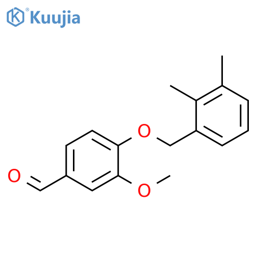 4-(2,3-dimethylphenyl)methoxy-3-methoxybenzaldehyde structure