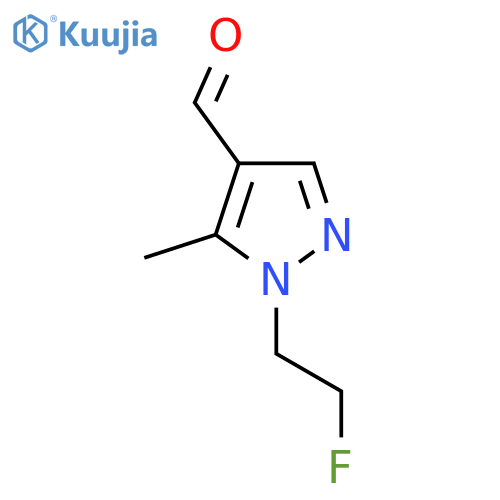 1-(2-fluoroethyl)-5-methyl-1H-pyrazole-4-carbaldehyde structure