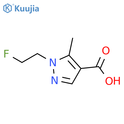 1-(2-fluoroethyl)-5-methyl-1H-pyrazole-4-carboxylic acid structure