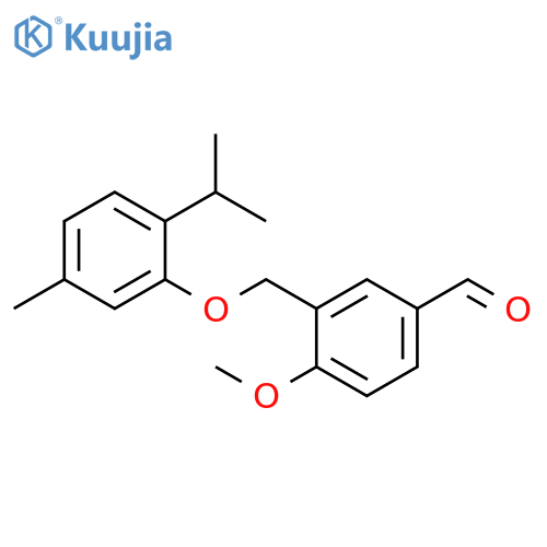 3-(2-Isopropyl-5-methyl-phenoxymethyl)-4-methoxy-benzaldehyde structure