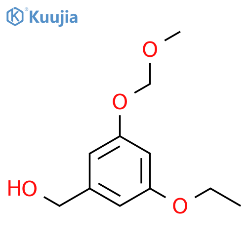 Benzenemethanol,3-ethoxy-5-(methoxymethoxy)- structure