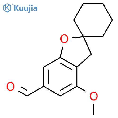 Spiro[benzofuran-2(3H),1'-cyclohexane]-6-carboxaldehyde, 4-methoxy- structure