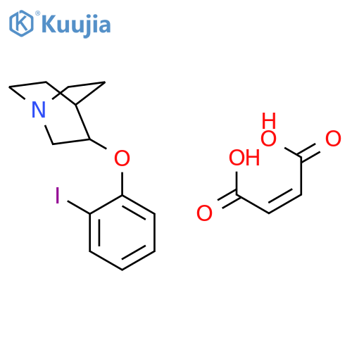 1-Azabicyclo[2.2.2]octane, 3-(2-iodophenoxy)-, (Z)-2-butenedioate(1:1) structure
