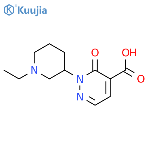 2-(1-Ethyl-piperidin-3-yl)-3-oxo-2,3-dihydro-pyridazine-4-carboxylic acid structure