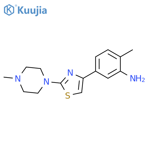 2-Methyl-5-[2-(4-methyl-piperazin-1-yl)-thiazol-4-yl]-phenylamine structure