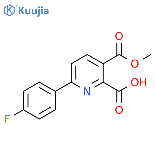 6-(4-Fluoro-phenyl)-pyridine-2,3-dicarboxylic acid 3-methyl ester structure
