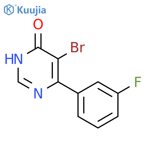 5-Bromo-6-(3-fluoro-phenyl)-3H-pyrimidin-4-one structure
