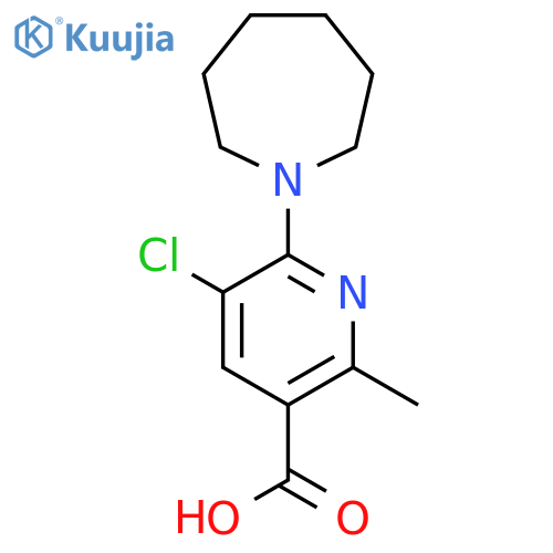 6-(Azepan-1-yl)-5-chloro-2-methylnicotinic acid structure