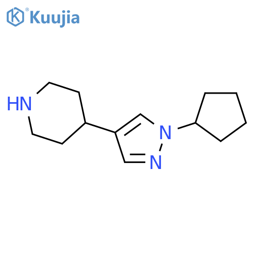 4-(1-cyclopentyl-1H-pyrazol-4-yl)piperidine structure